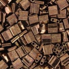 Miyuki tila 5x5mm beads - Metallic dark raspberry iris TL-457B
